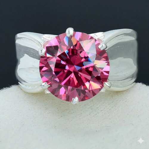 Anello solitario oro - bianco, 14